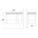 EKOTECH BELT 60 Abfallsammler 15 lt + 7 lt