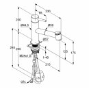 KeraDomo Einhebelmischer STEEL mit Handbrause