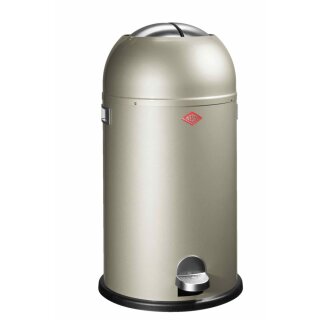 WESCO Kickmaster Soft. Abfallsammler, 33 Liter neusilber