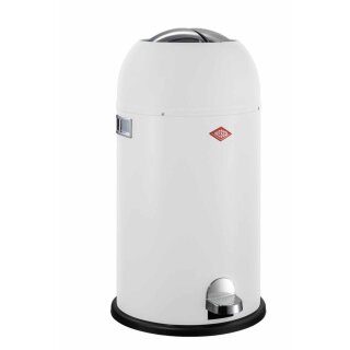 WESCO Kickmaster Soft. Abfallsammler, 33 Liter weiß matt