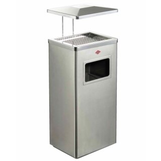 WESCO® Standascher mit Dach, Edelstahl matt, 19 l
