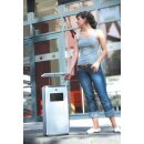 WESCO® Standascher mit Dach, Edelstahl matt, 19 l