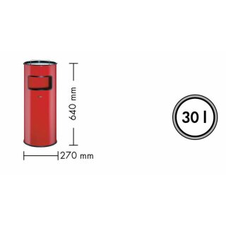 WESCO® Standascher 30 l. mit Sieb,