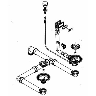 FRANKE Ablaufverbindung Siebkorb/Excenterventil