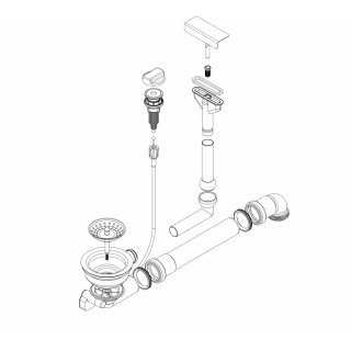 Schock Ablaufgarnitur für Drehexcenter chrom 410073CHR