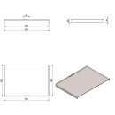 NABER COX Gesamtdeckel, silber - 600 mm, 1B-Artikel