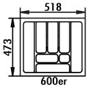 NABER Besteckeinsatz 4, 518 x 473 mm, 1B-Ware