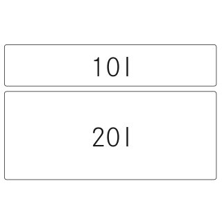 1 x 20 Liter, 1 x 10 Liter